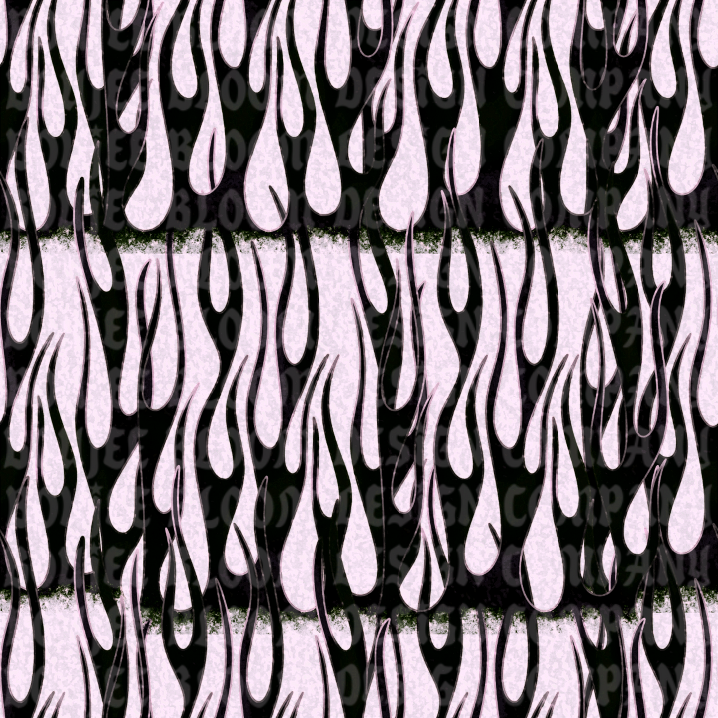 White Black Textured Flames Seamless • Commercial Use