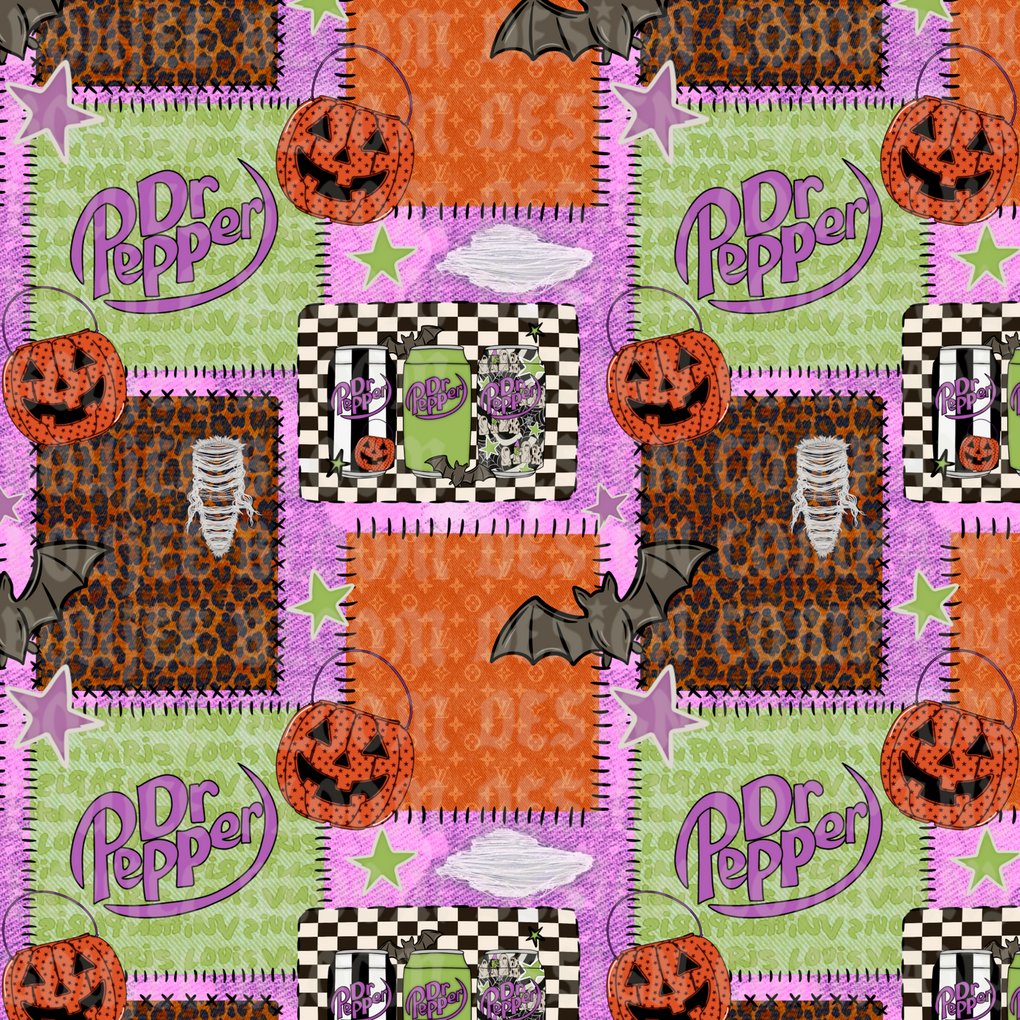 Halloween Soda Mashup Seamless