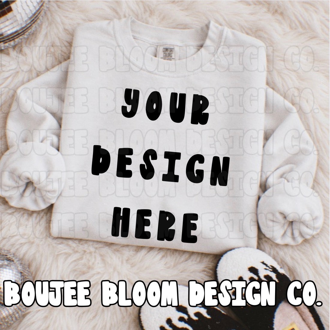 White CC Sweatshirt Mock Up