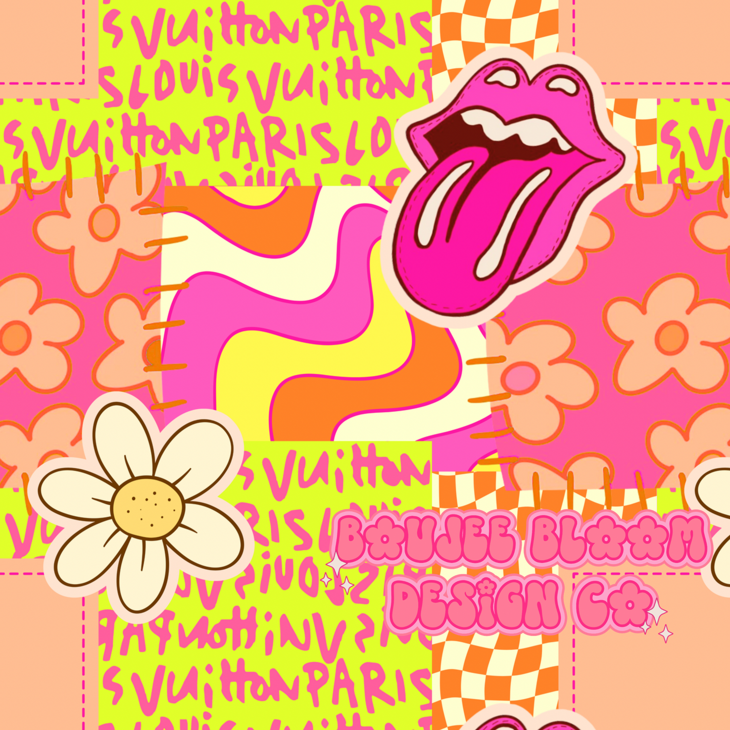 Bright Floral patchwork BOUJEE Fuchsia