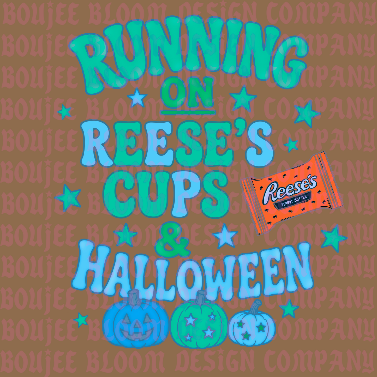 Running on Reese’s Blue & Halloween PNG