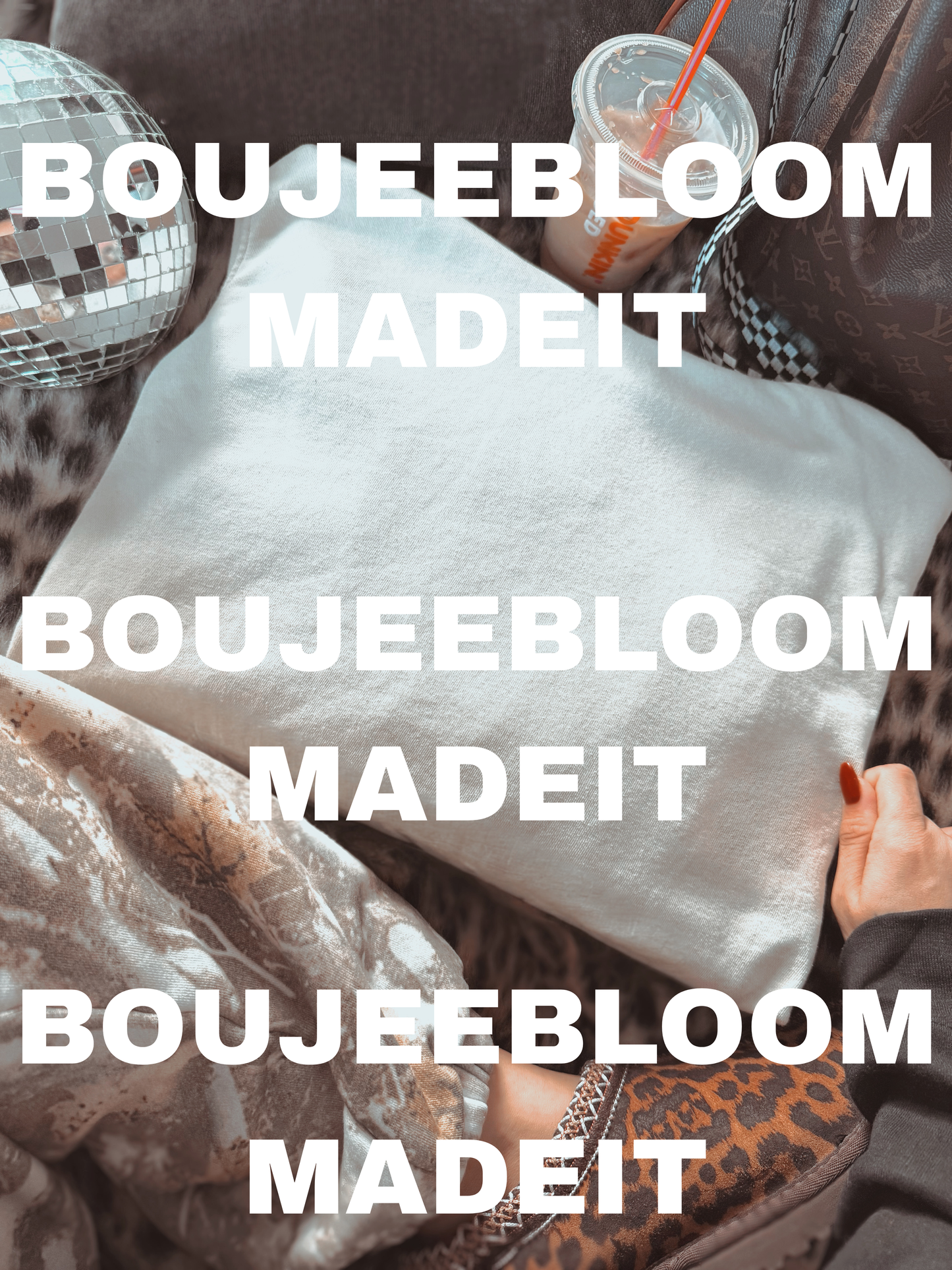 White Gildan Fall Boujee Mockup