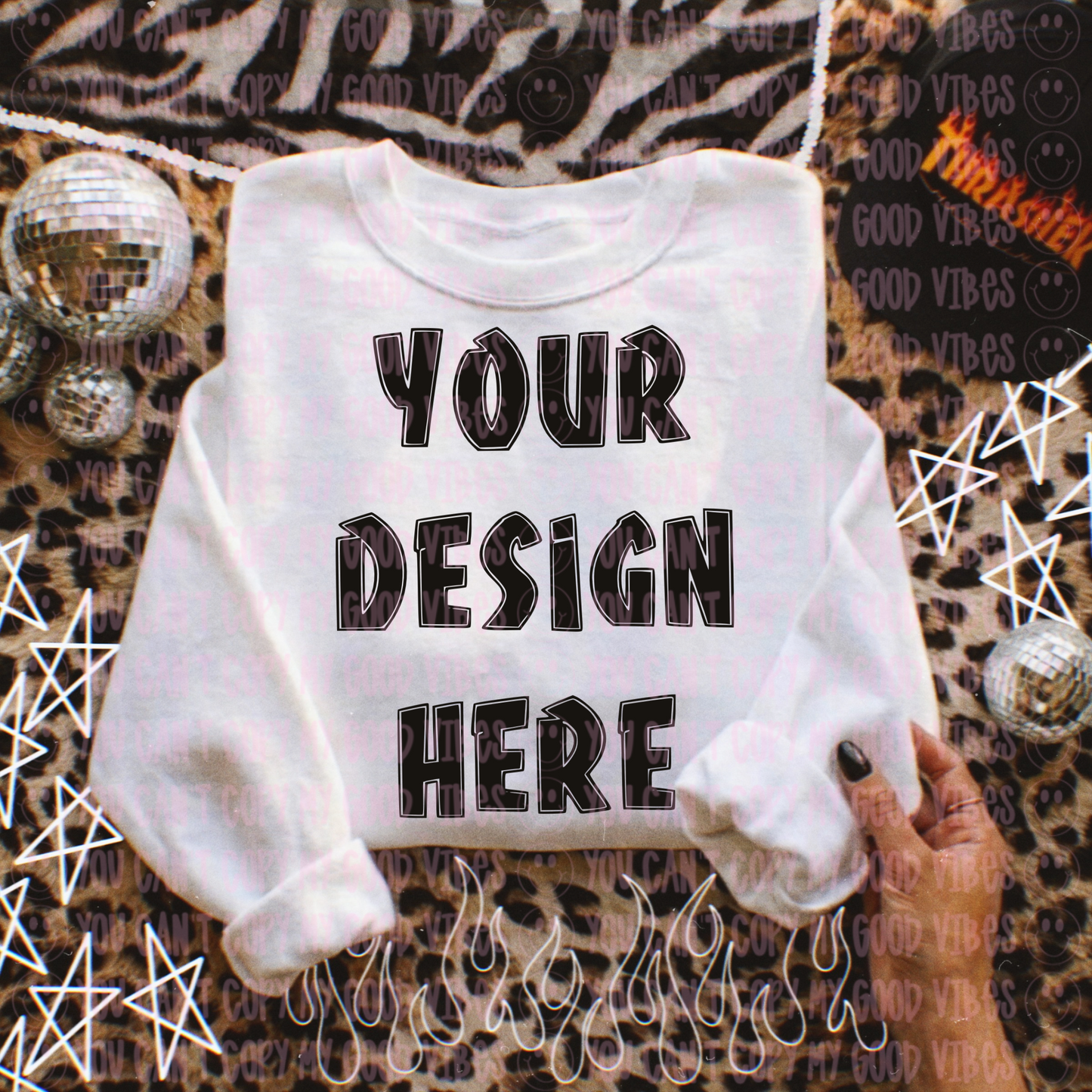White Sweatshirt Mock