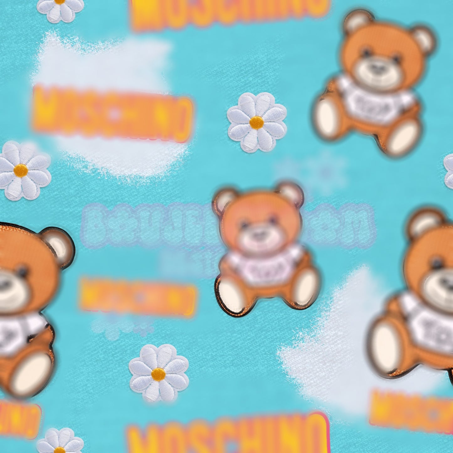 Boujee Bears Bleached Denim