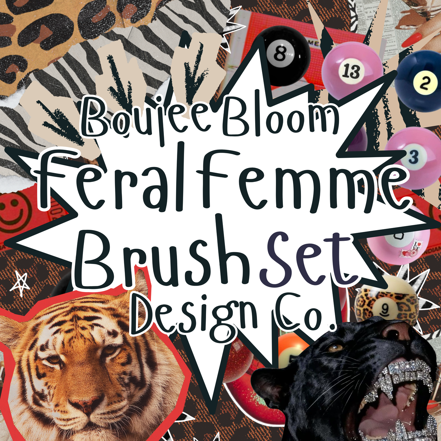 Feral Femme Stamp and Brush Set PROCREATE ONLY