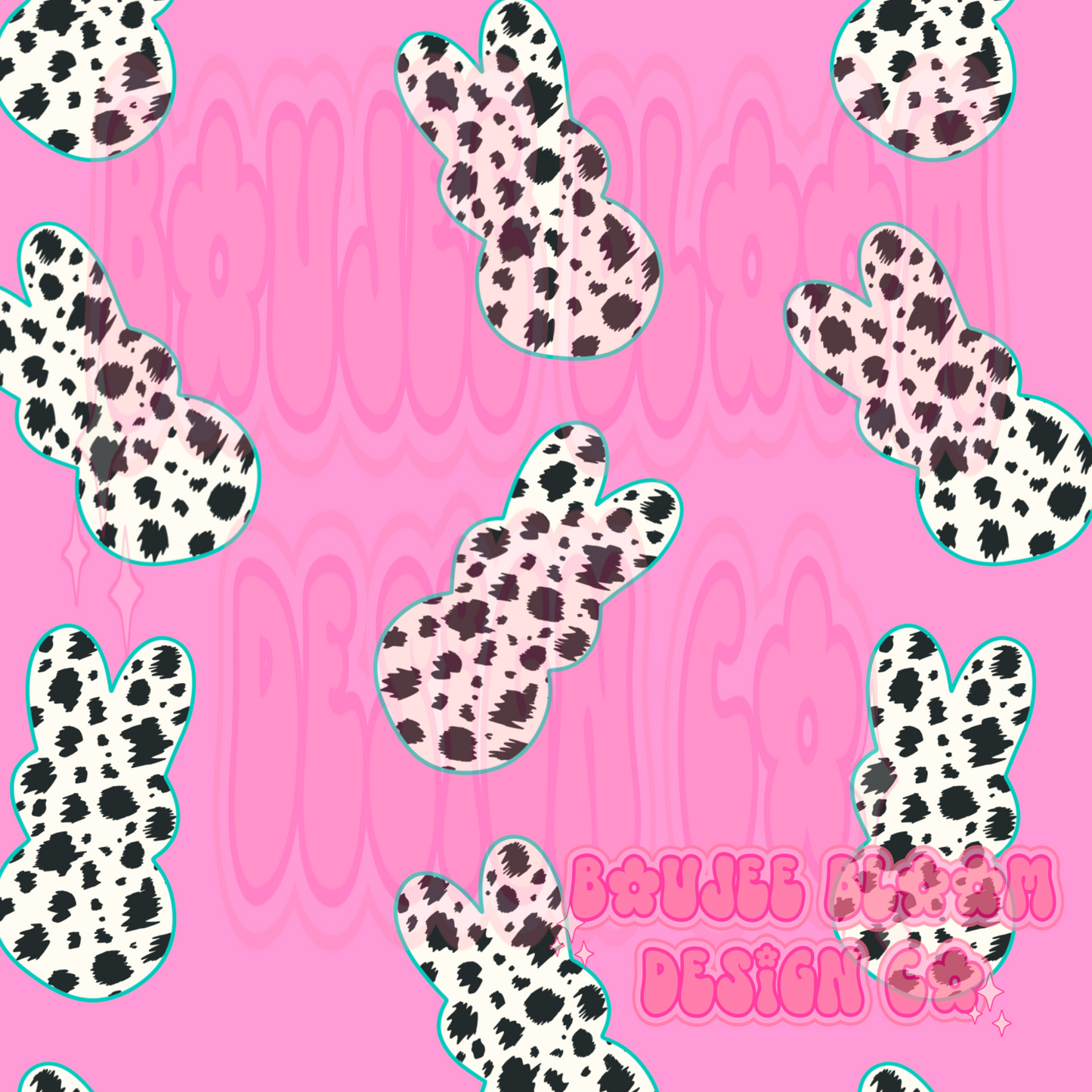 Western Bunnies Cow Print Pink - GMA X BBDCO COLLAB