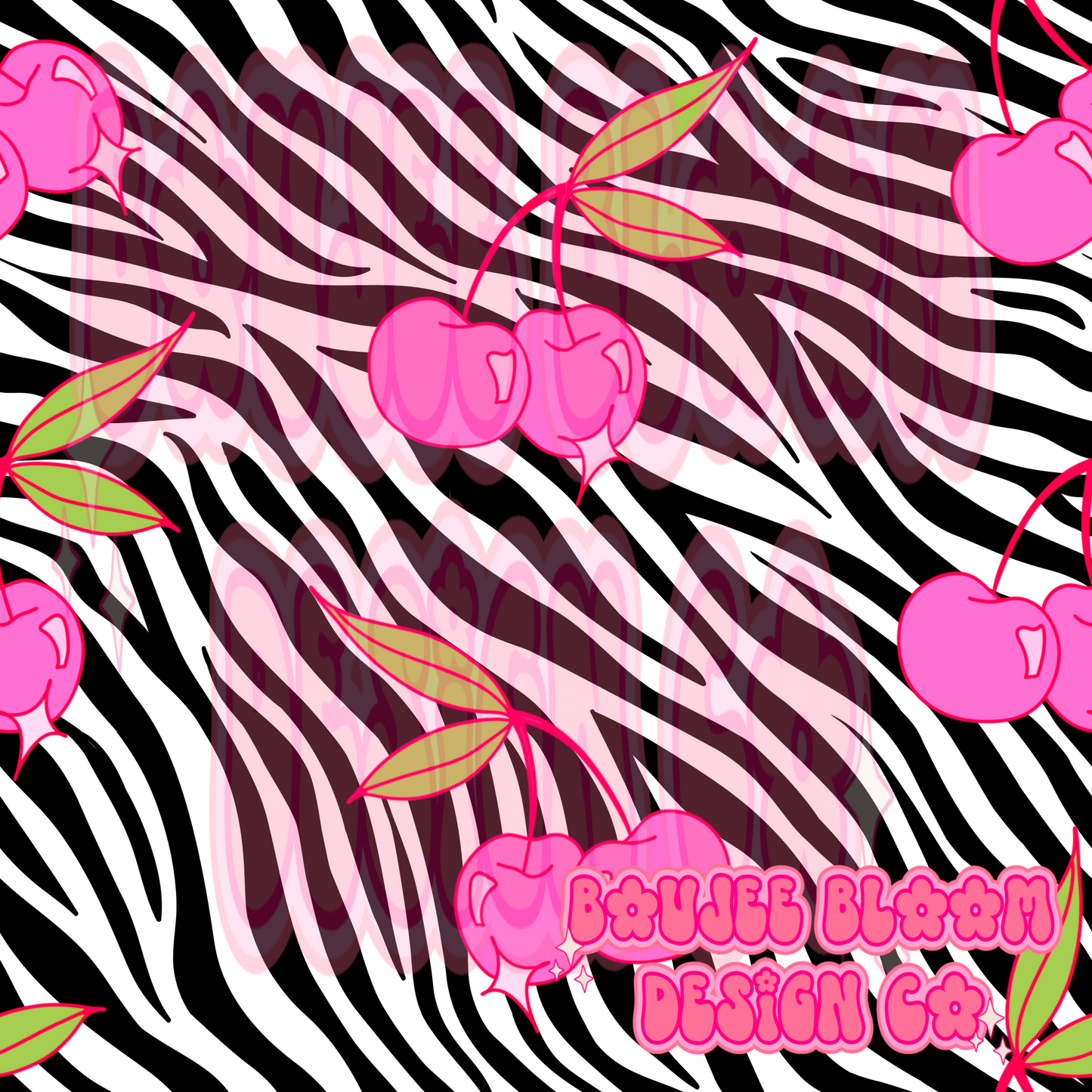 Zebra Cherries Seamless