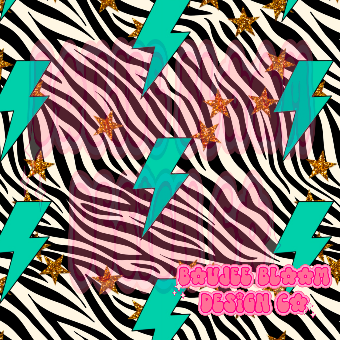 Groovy Boltz & Stars seamless