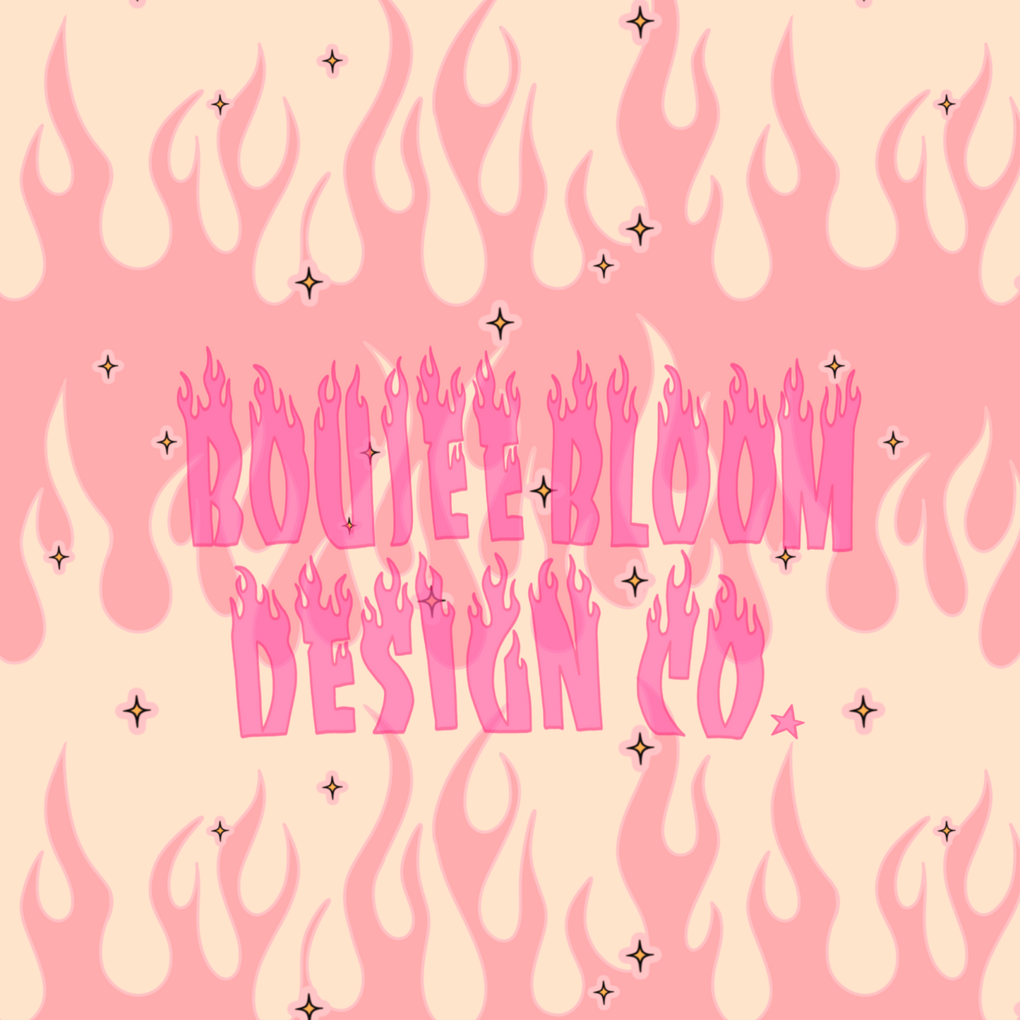 Baby Pink and Cream Flame Seamless