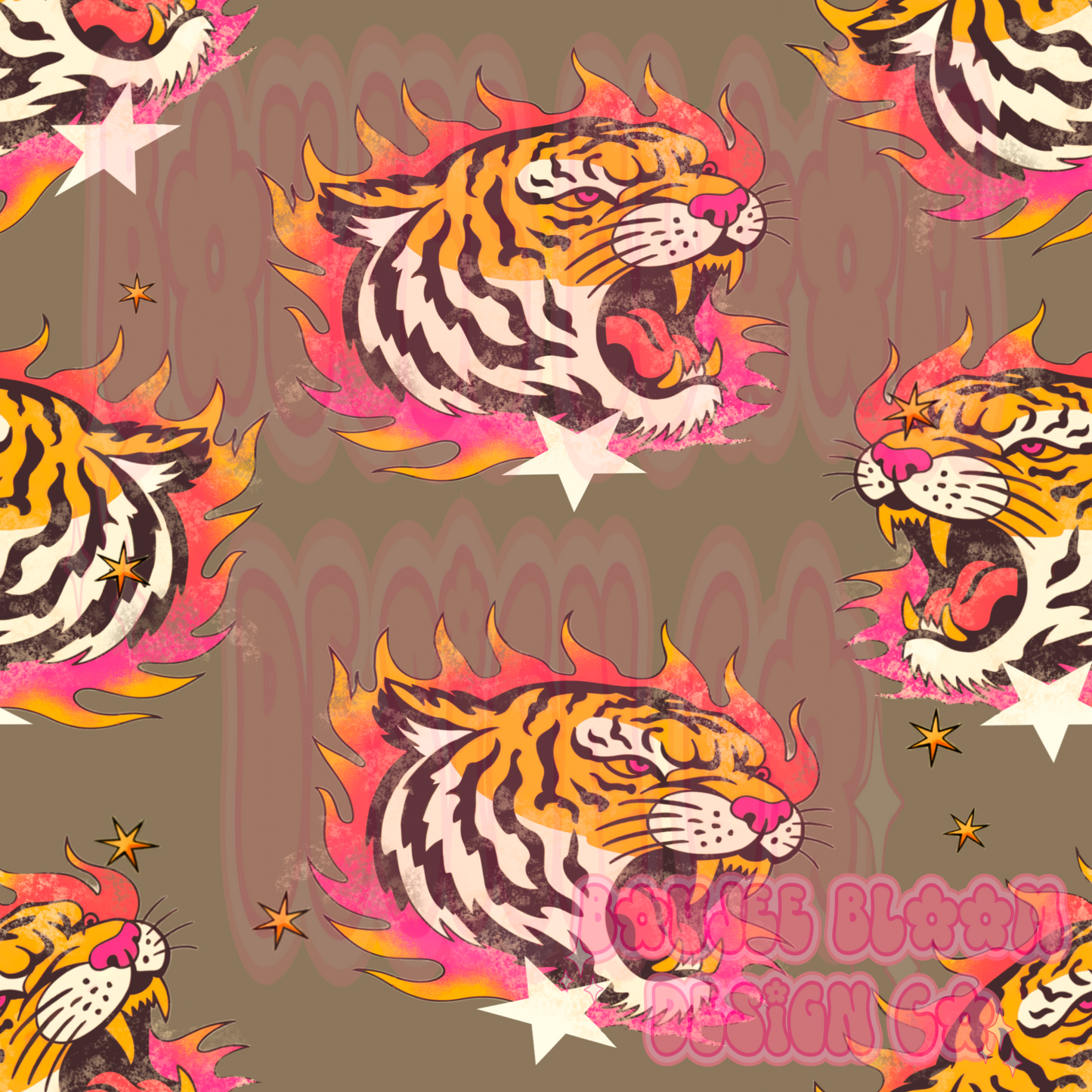 Brights Tiger Taupe Seamless