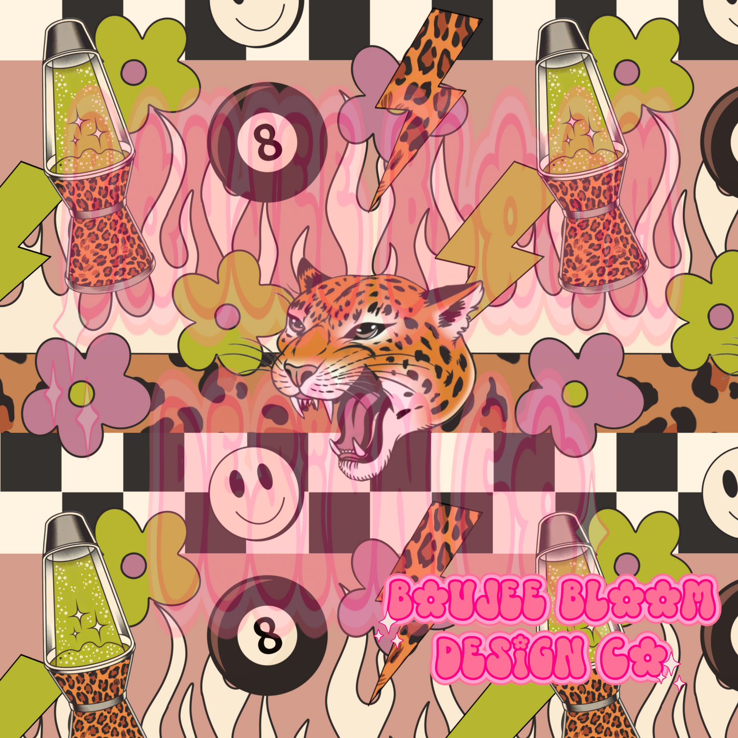 Floral Flames Seamless