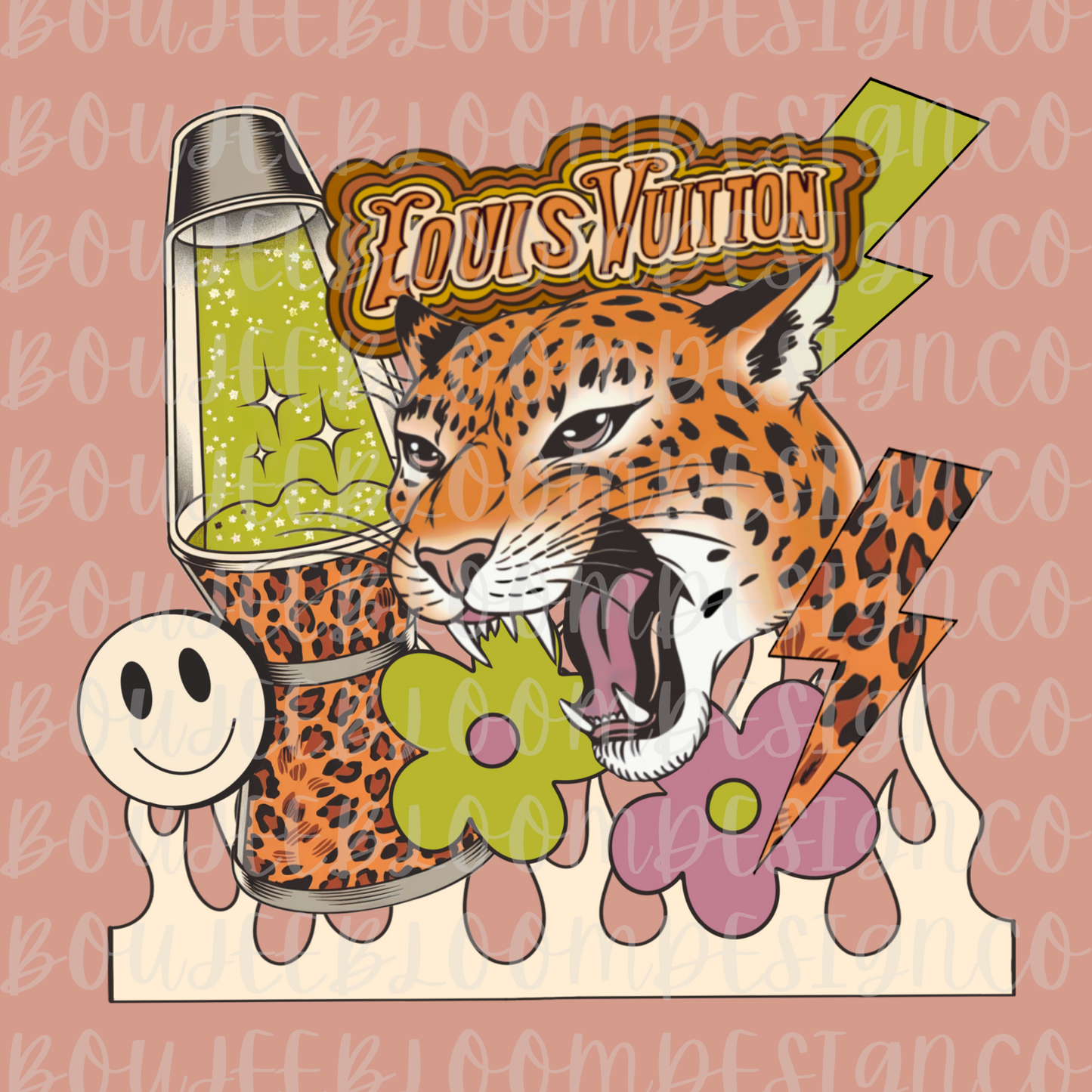 Boujee Floral Flames PNG