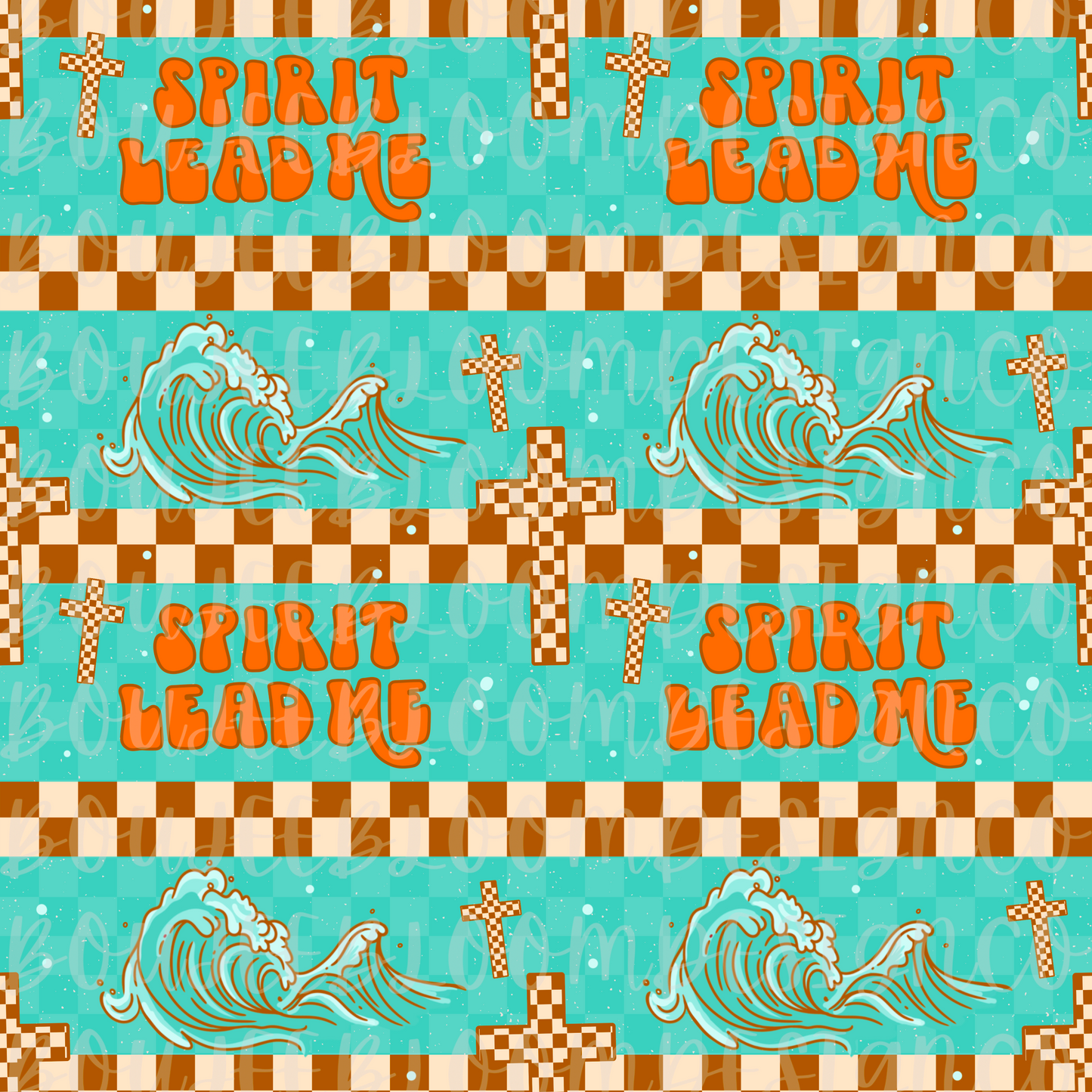 Spirit Lead Me Orange Seamless