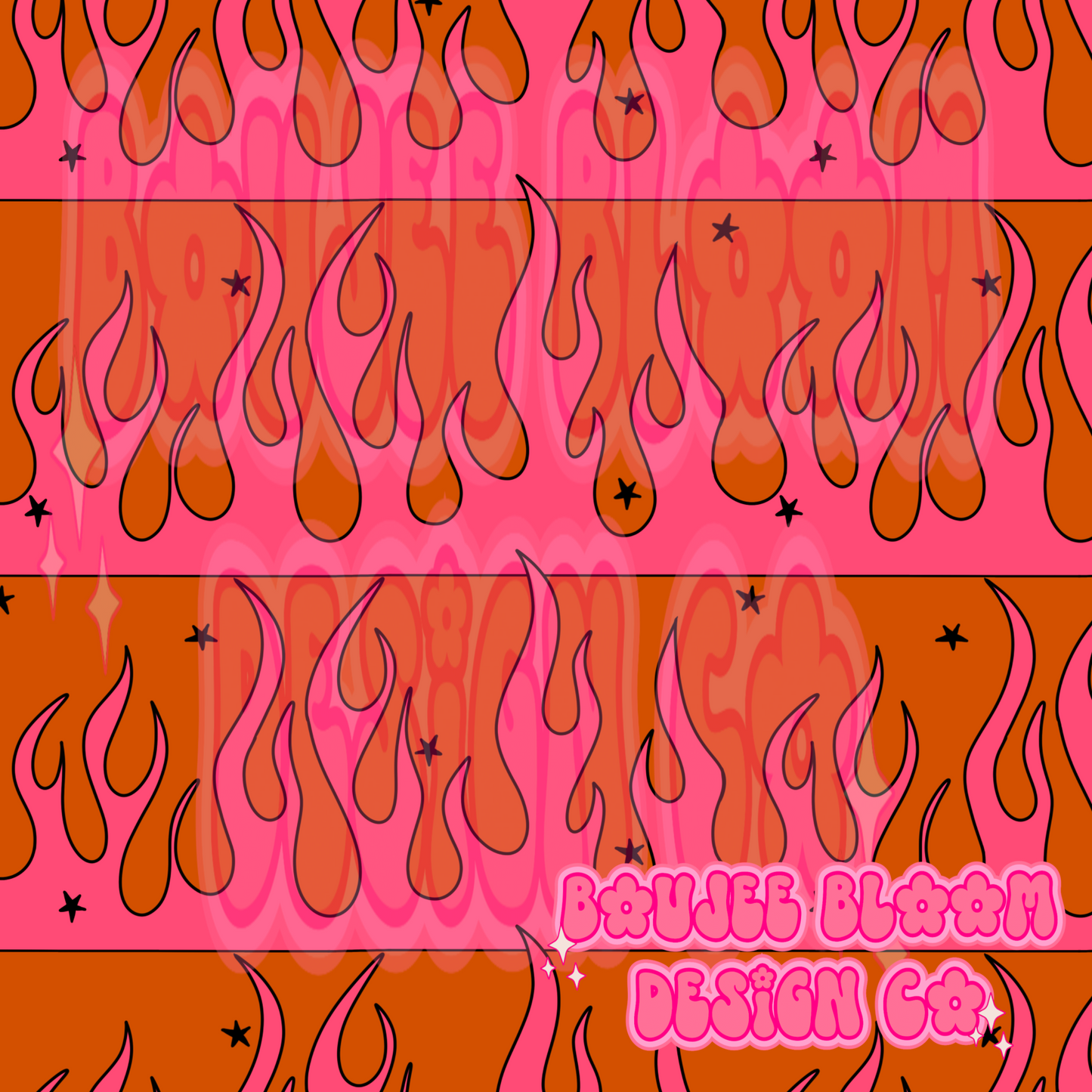 Flame Coral and Burnt Seamless