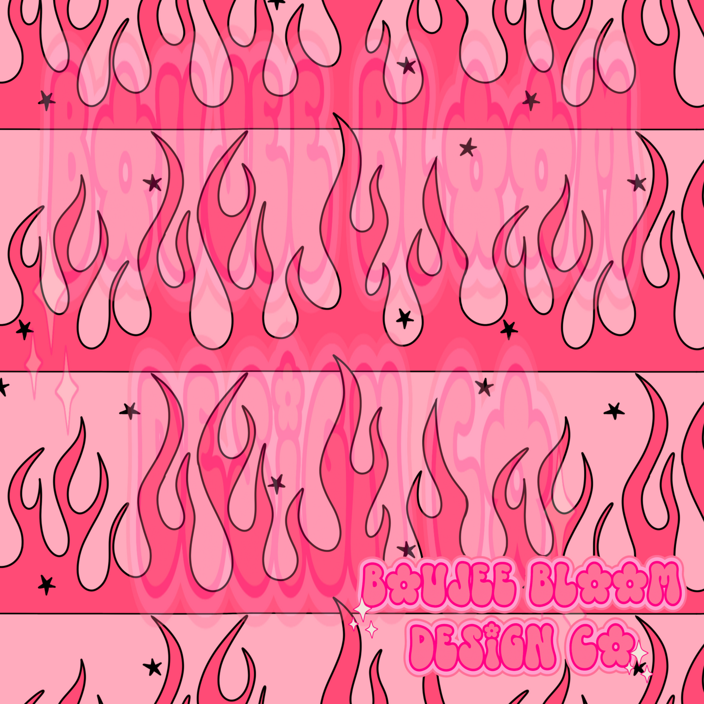 Flame Coral and Light Pink Seamless