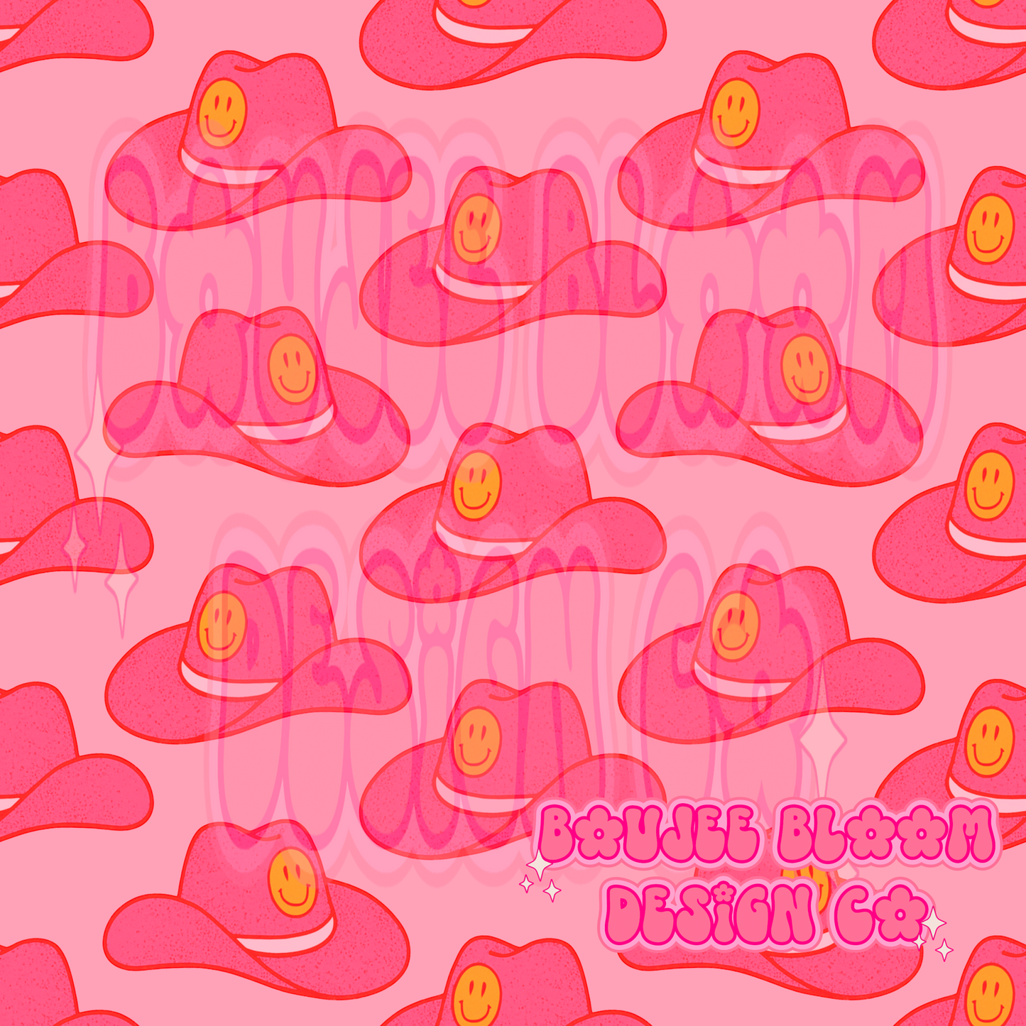 Hats and Pink SEAMLESS