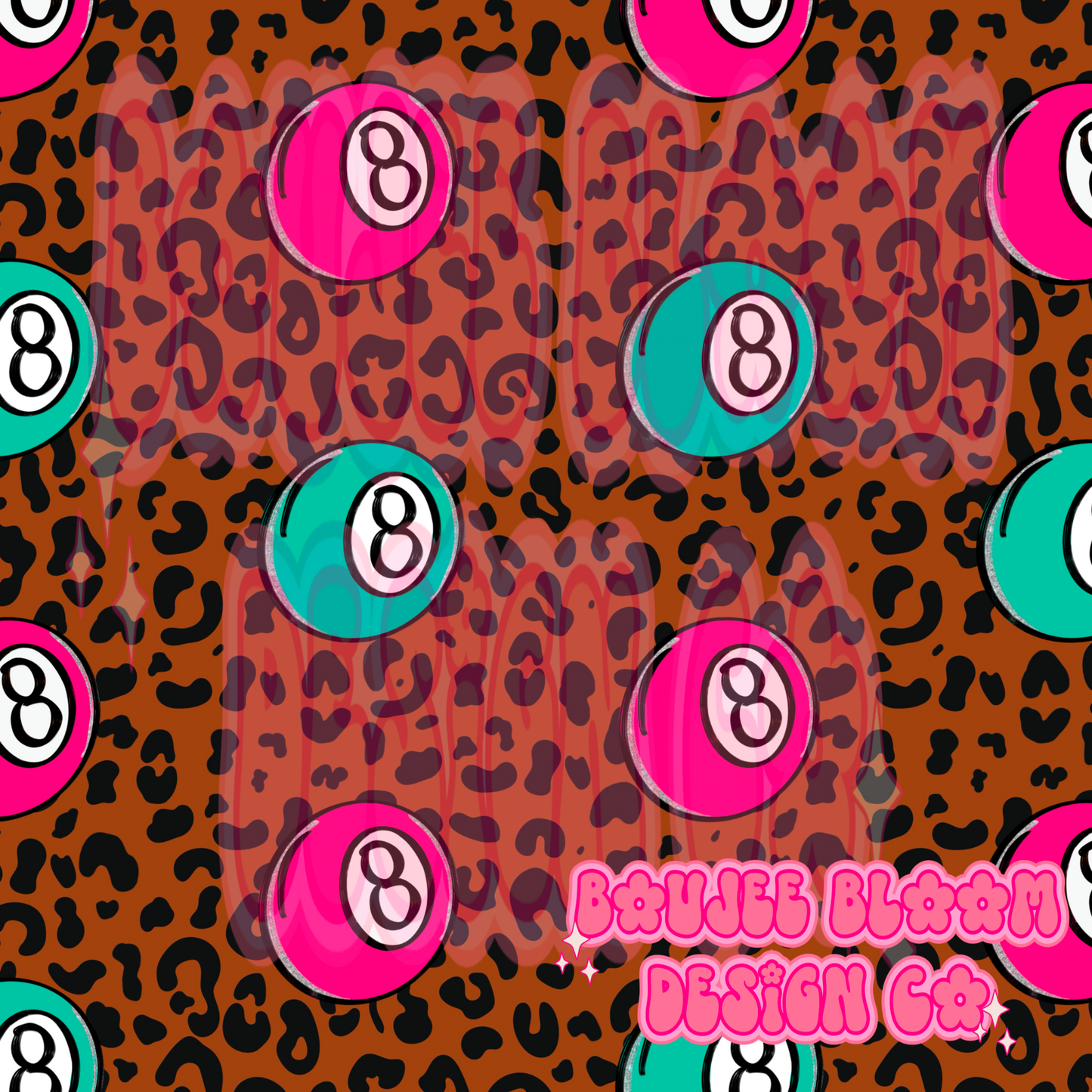 Sparkly 8 Ball Cheetah seamless