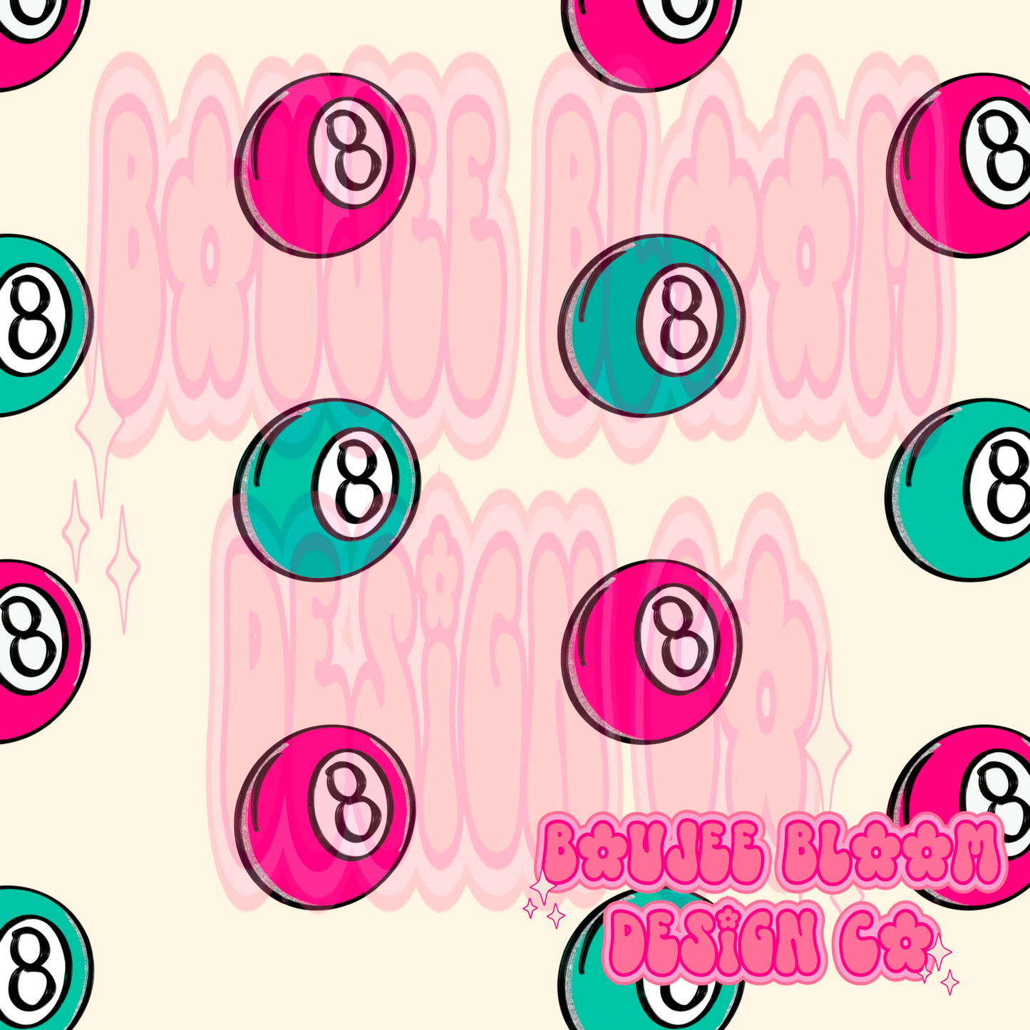 Sparkly 8 Ball seamless