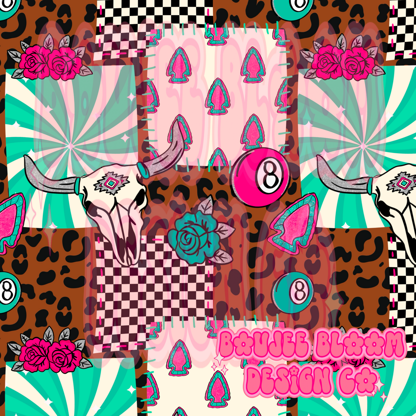 Longhorn Patchwork seamless