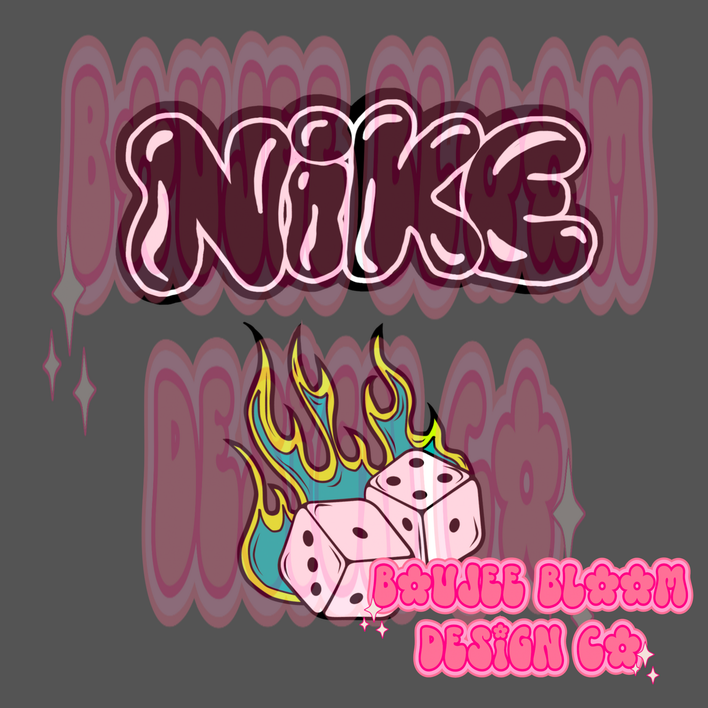 Swoosh Dice Teal PNG