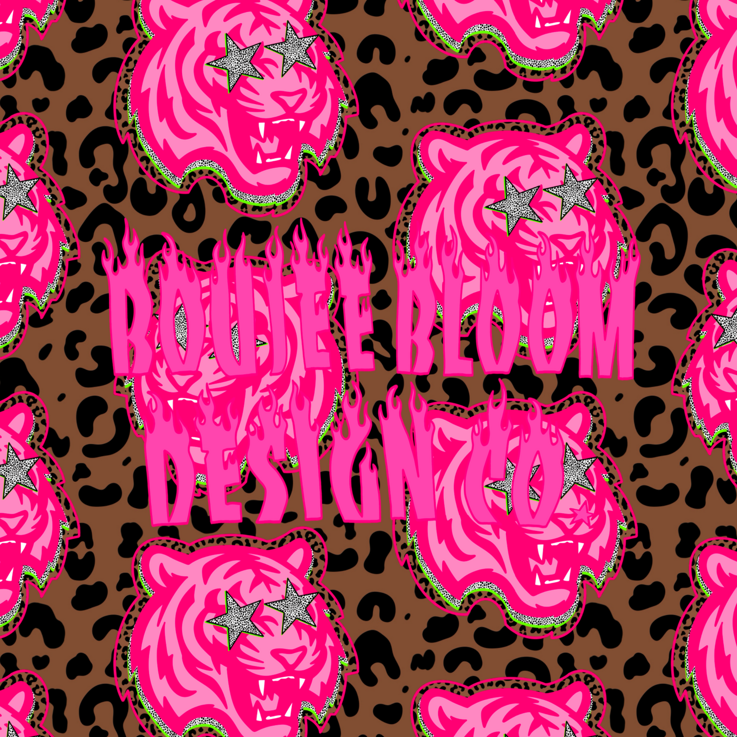 Pretty in Pink Tiger Cheetah seamless