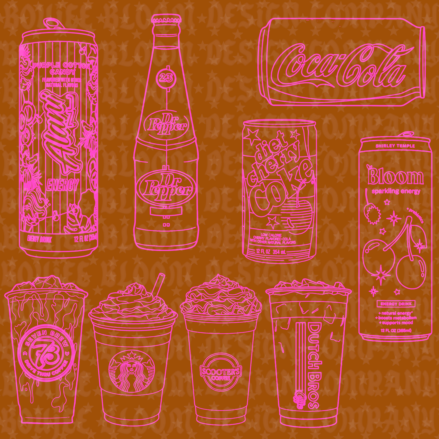 Drinks on Me Stamp Set PROCREATE ONLY