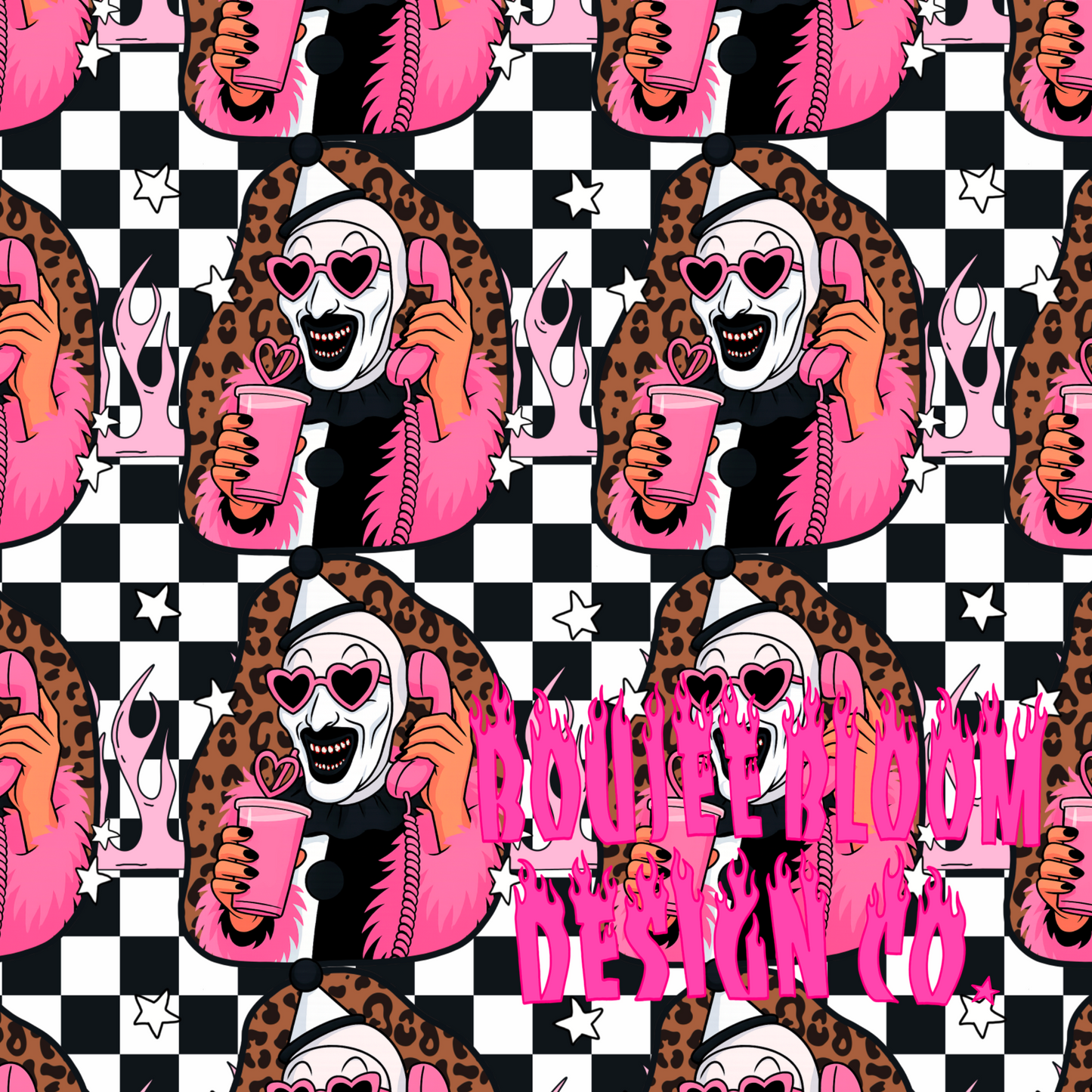 SCREAM QUEEN ART SEAMLESS