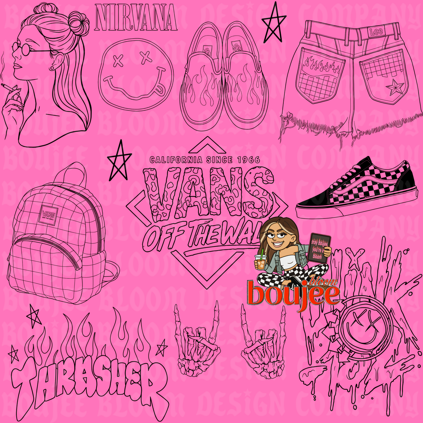 Just Another Hot Girl Stamp Set PROCREATE ONLY
