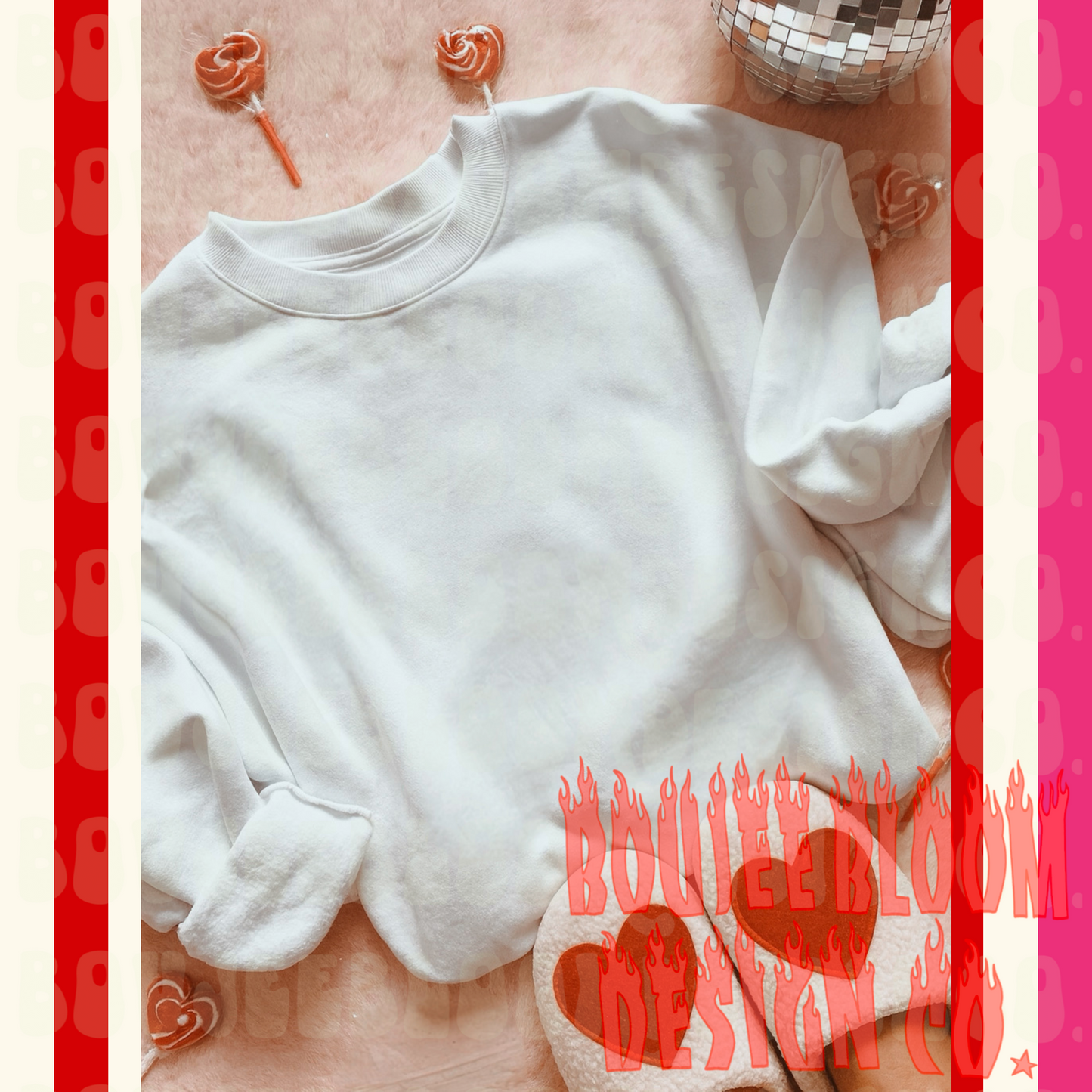 Valentines Day mock up White Gildan