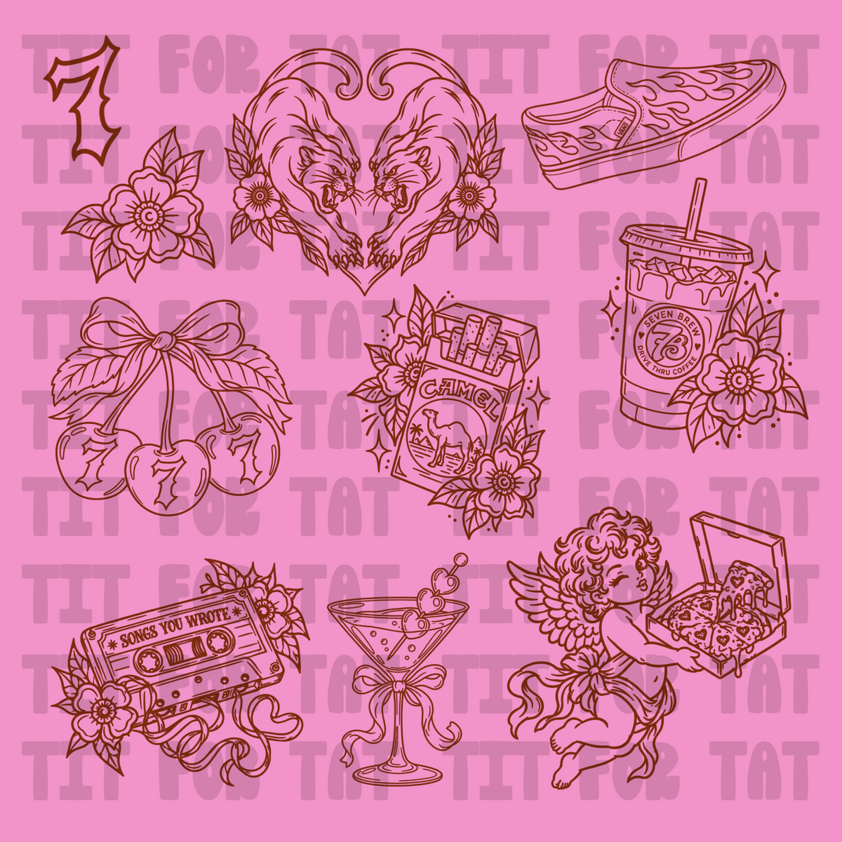 T!T FOR TAT PROCREATE STAMP SET ONLY BBDC X DRC COLLAB