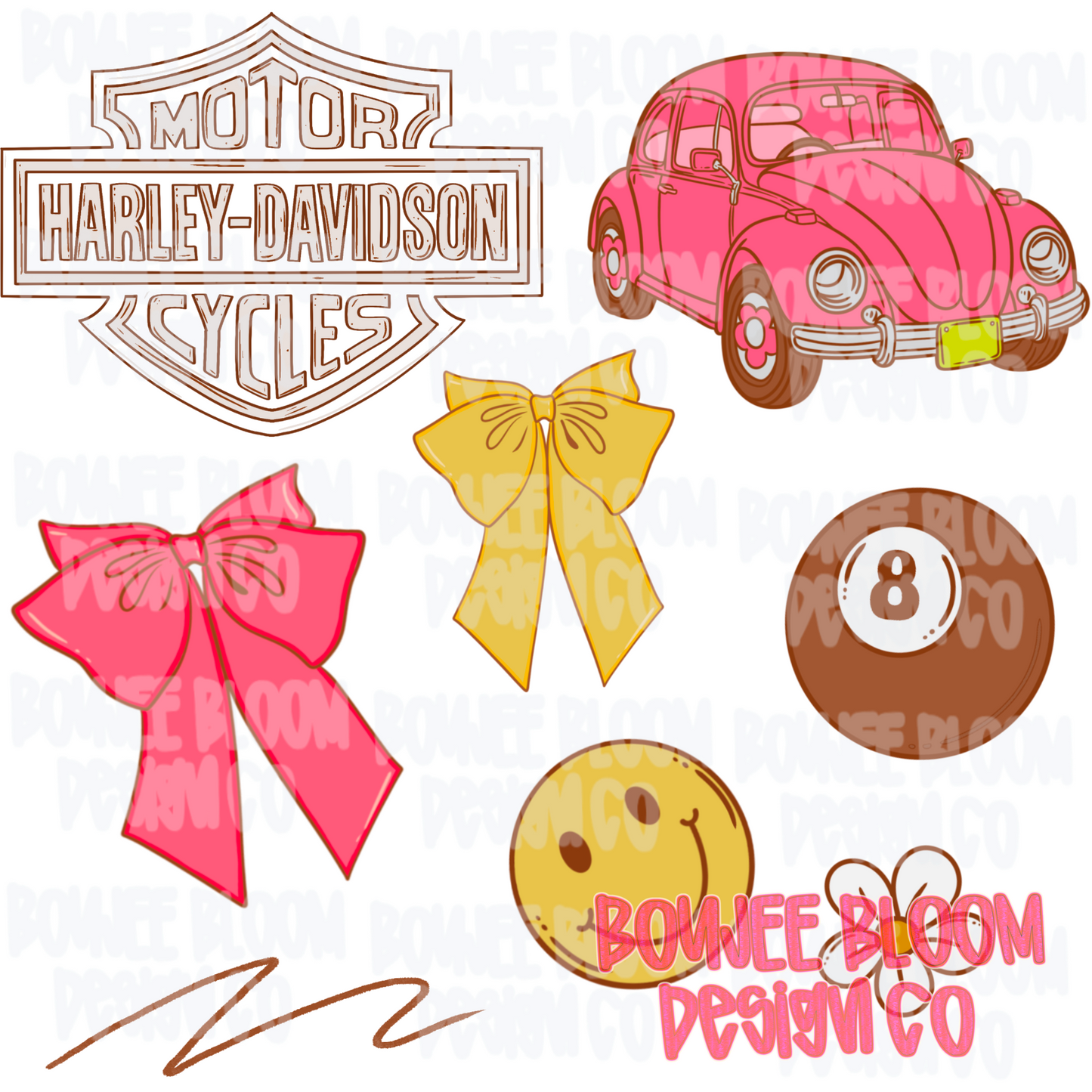 Retro Girly - Commercial Use Only Clip Art Bundle