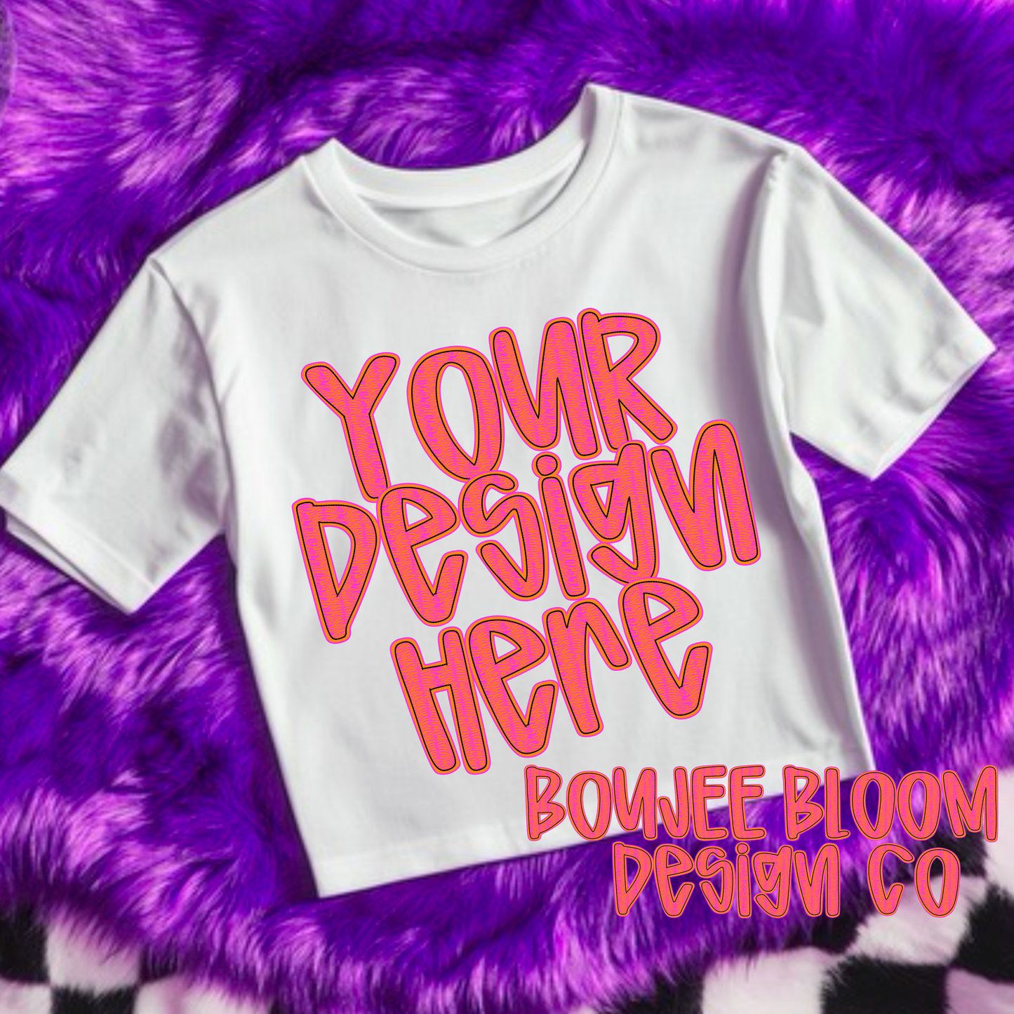 Purple White Tee Mock