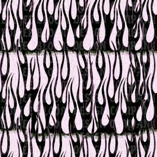 White Black Textured Flames Seamless • Commercial Use