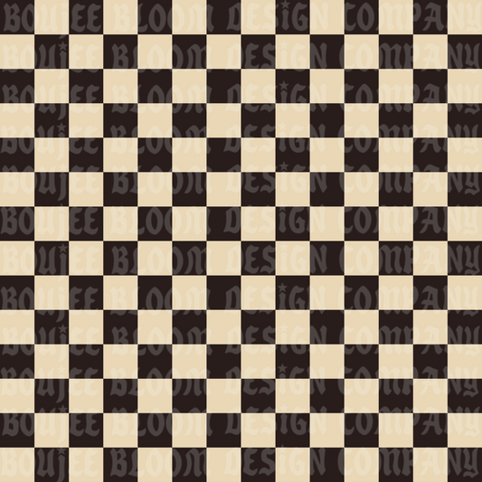 Black Cream Checkered Seamless