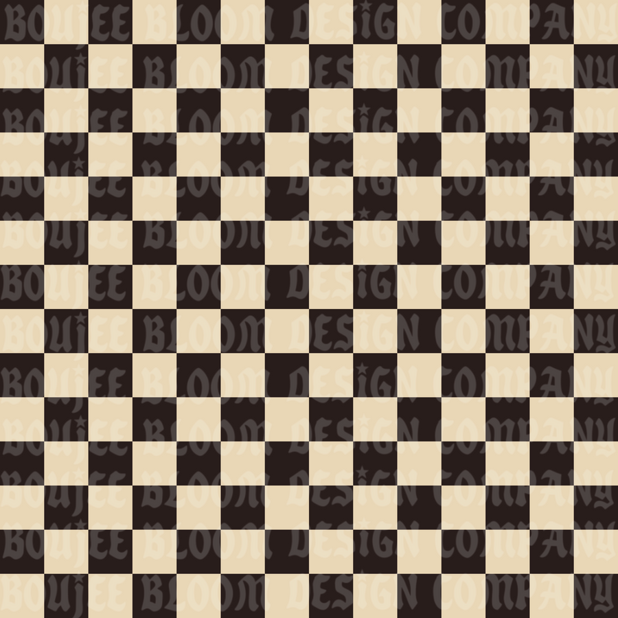 Black Cream Checkered Seamless