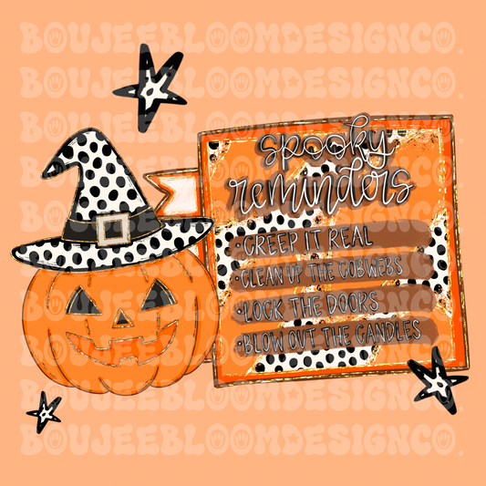 Spooky Reminders PNG