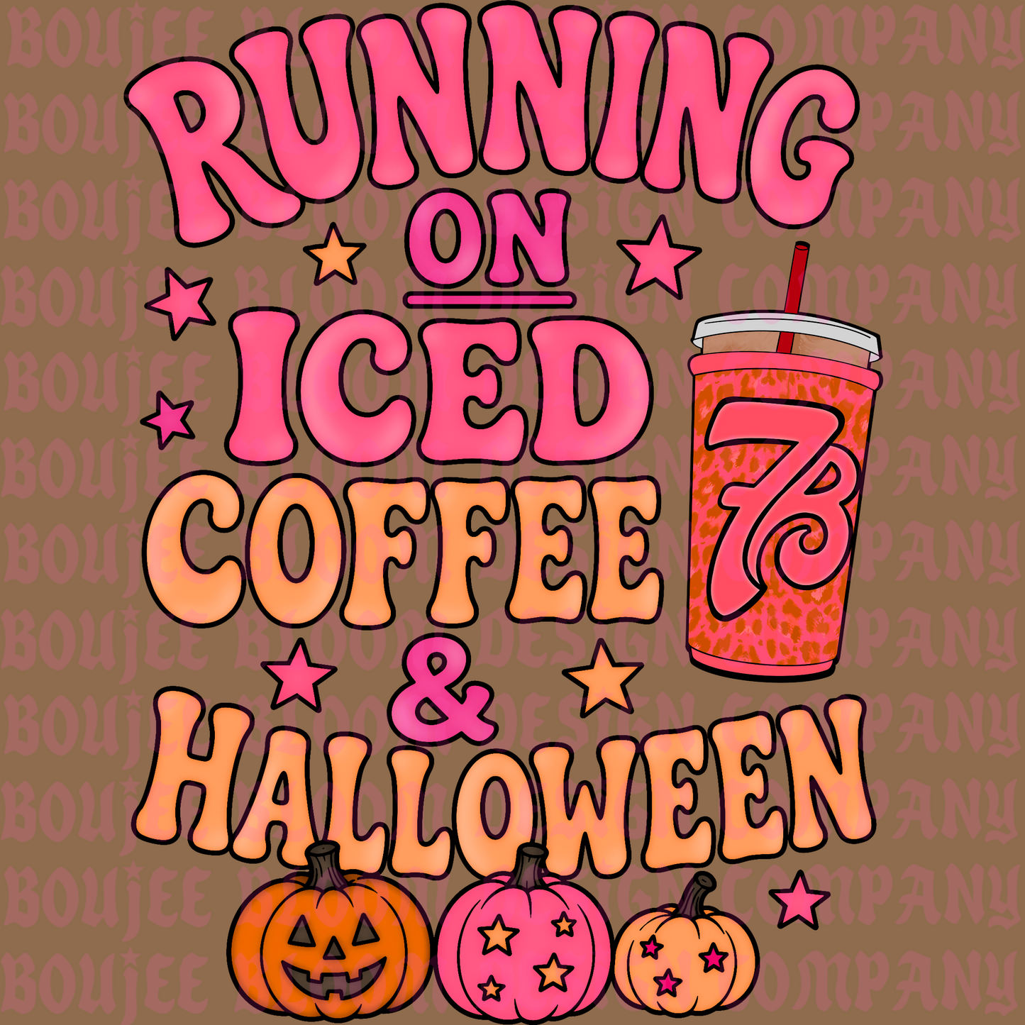 Running on Iced Coffee & Halloween 7B PNG