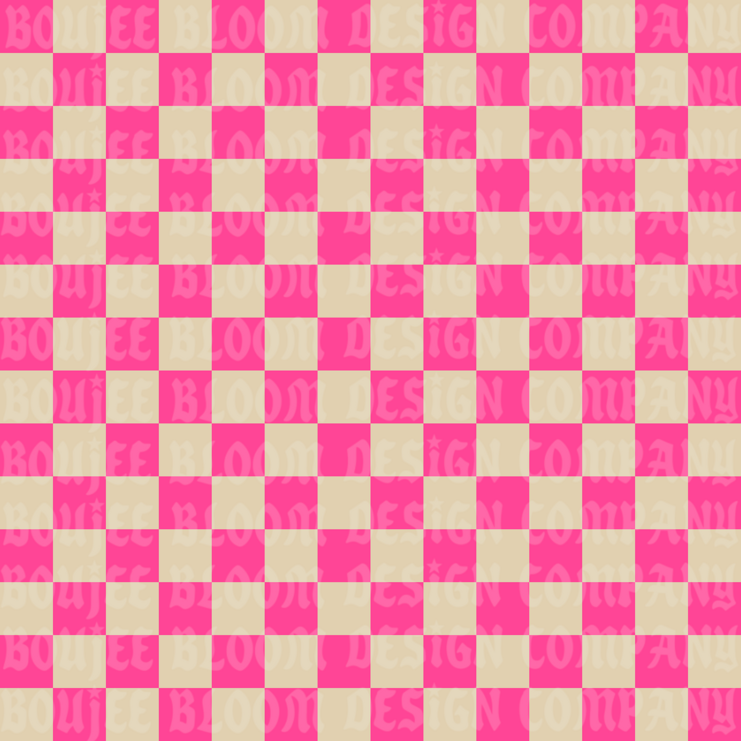 Pink Cream Checkered Seamless