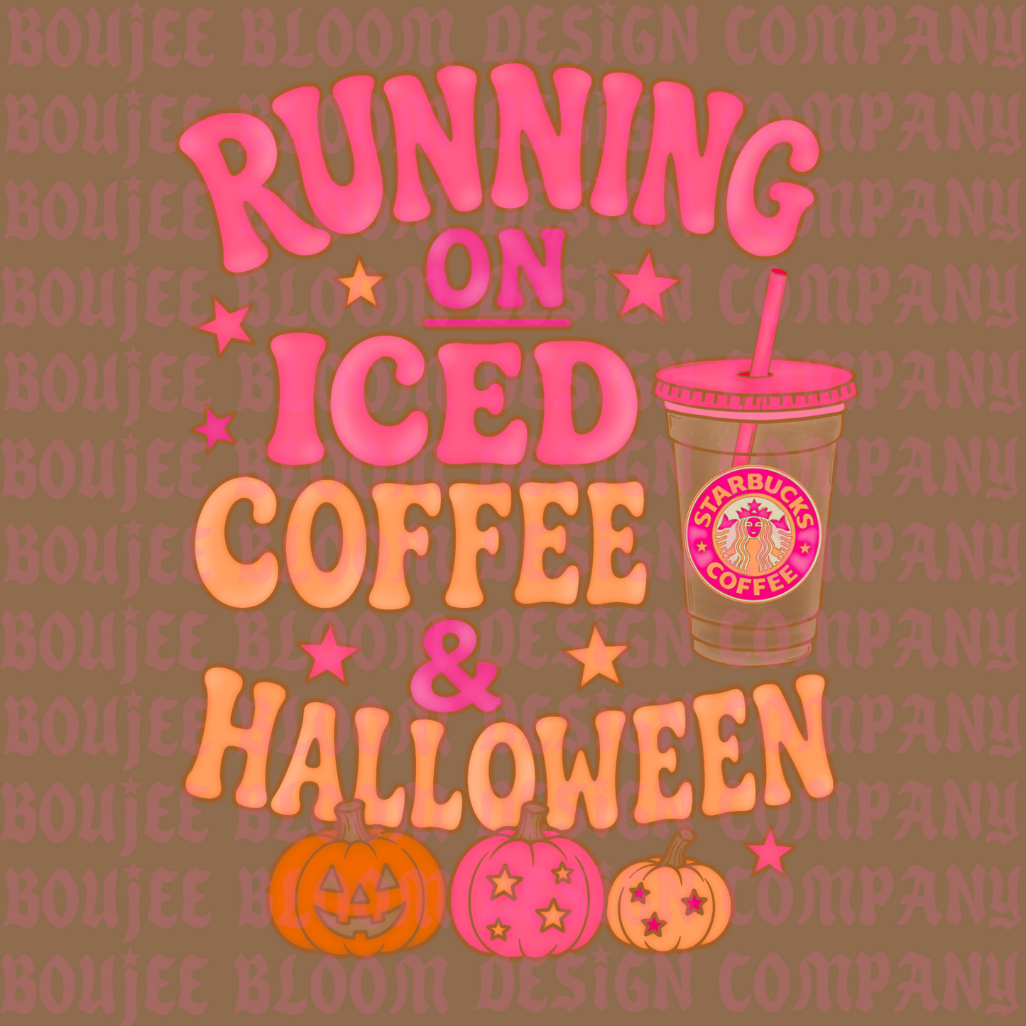 Running on Iced Coffee & Halloween SB PNG