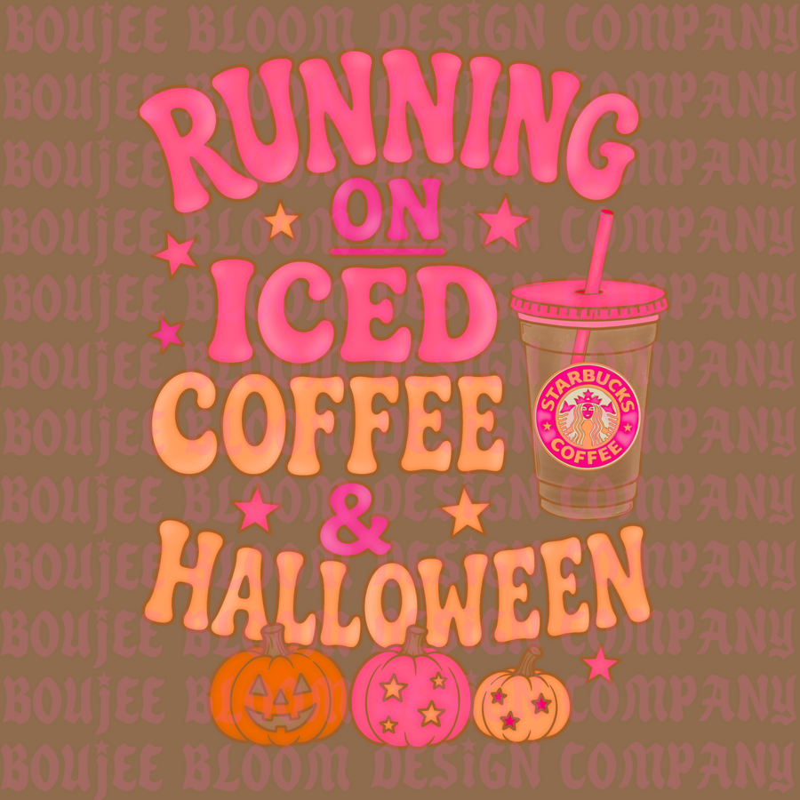 Running on Iced Coffee & Halloween SB PNG