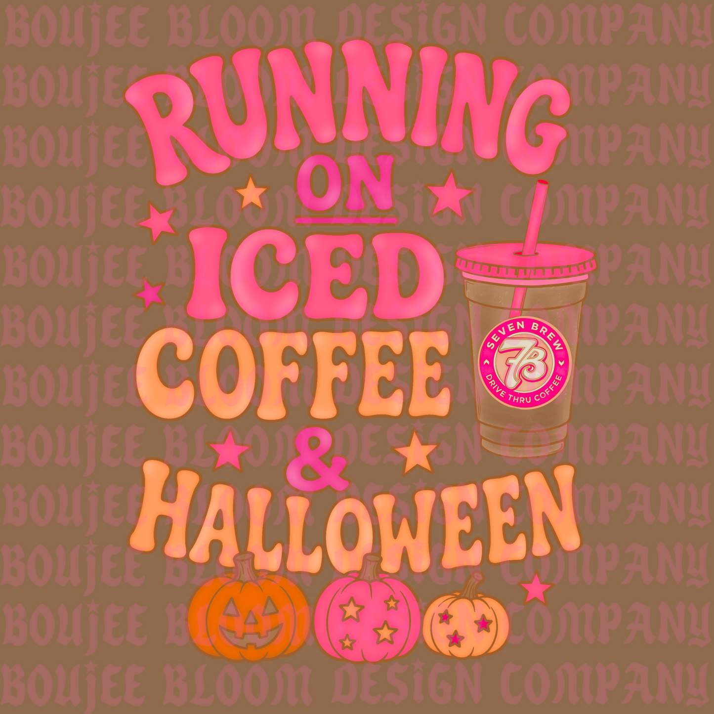 Running on Iced Coffee & Halloween 7B PNG