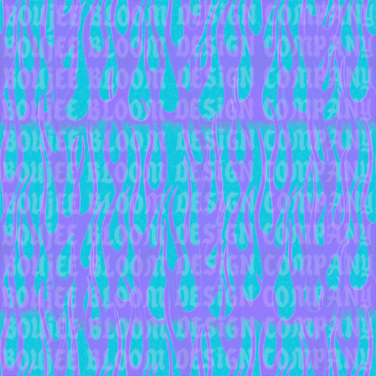 Blue Purple Flames Seamless • Commercial Use