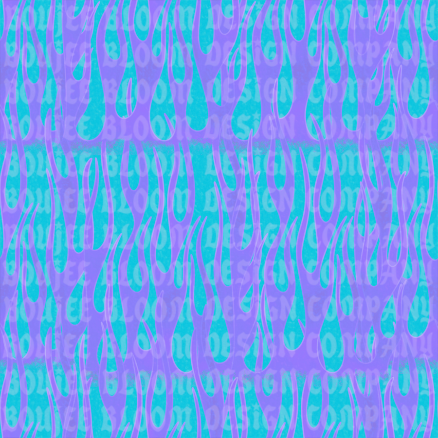 Blue Purple Flames Seamless • Commercial Use