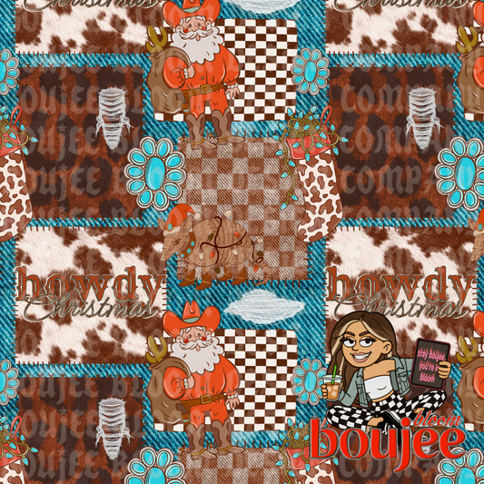 Western Vibes Santa Seamless