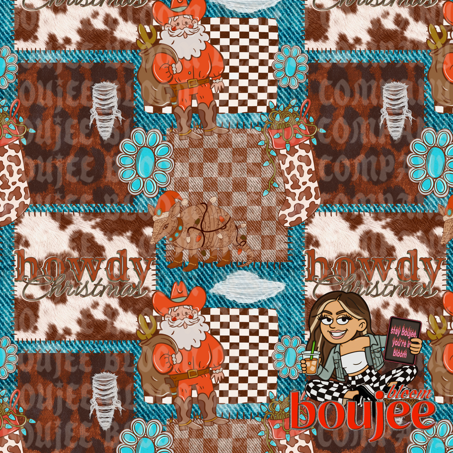 Western Vibes Santa Seamless