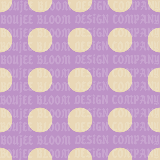 Purple Cream Polka Dot Seamless