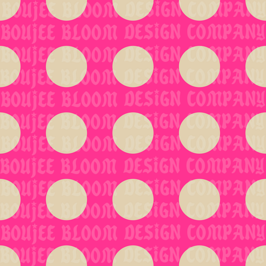 Pink Cream Polka Dot Seamless