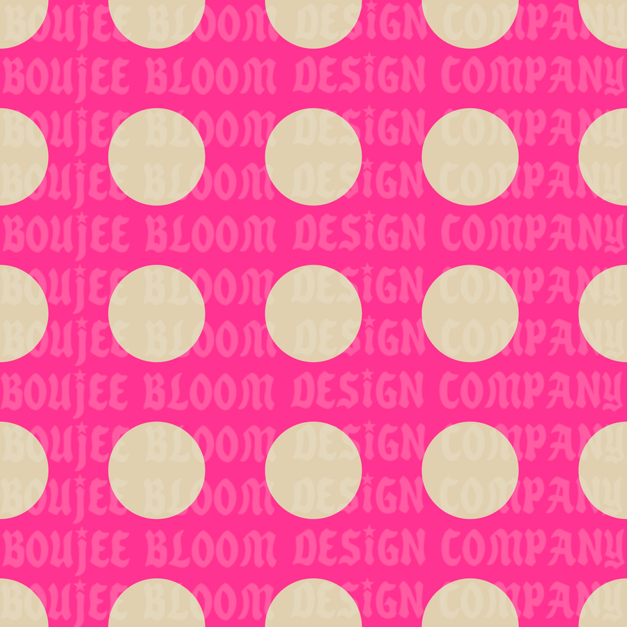 Pink Cream Polka Dot Seamless