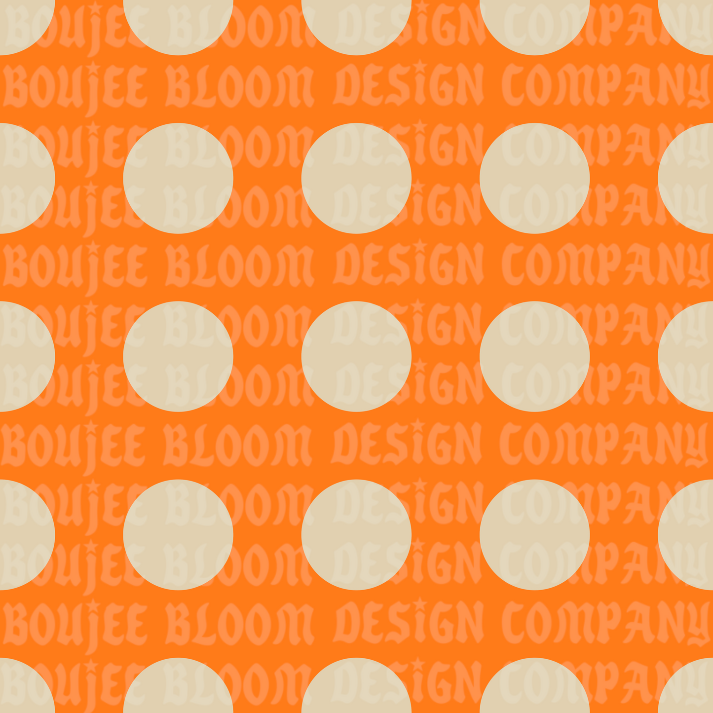 Orange Cream Polka Dot Seamless