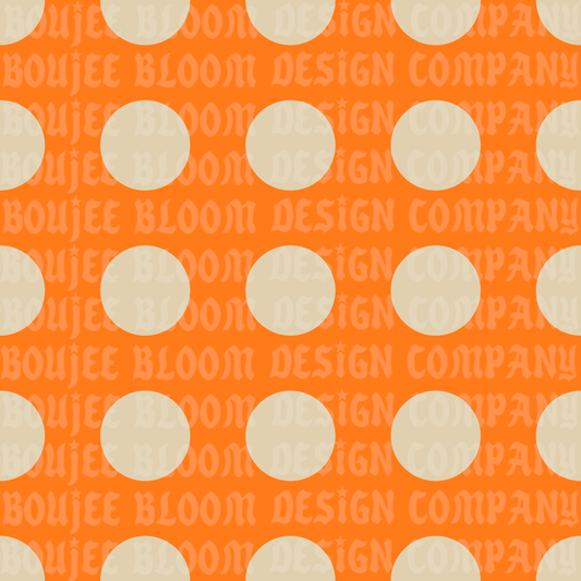 Orange Cream Polka Dot Seamless